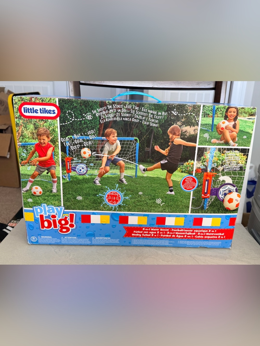 Little Tikes Play Big Water Soccer Set Ages 3 And Up, New In Sealed Box